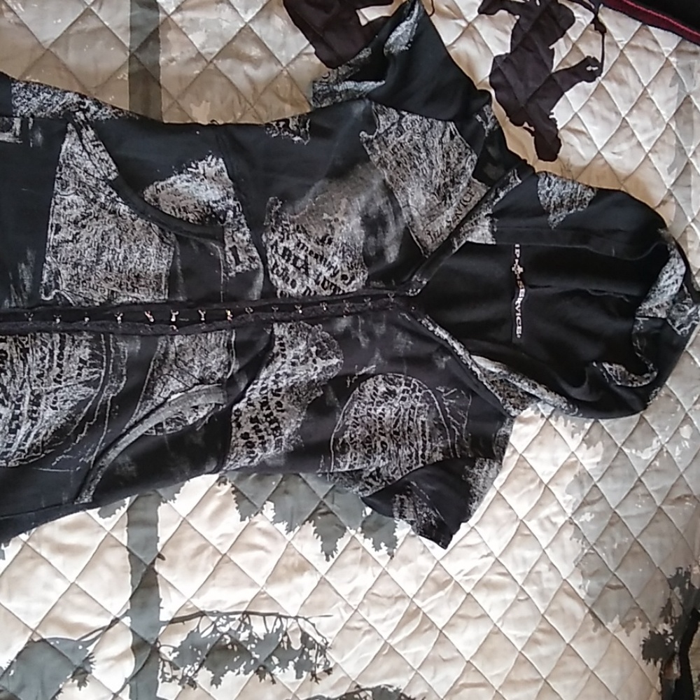 Lip service sleeveless tombstone hoodie